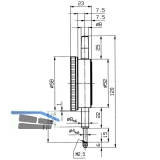 KFER Messuhr M 2 S Messbereich 10 mm Ablesung 0,01 mm