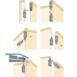 HETTICH Einhngebeschlag, MultiClip, KS Thermoplast schwarz, 46080