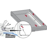 HETTICH SYSTEMA TOP 2000 Orgaline, Auenbreite 736 mm, Stahl Alu-Finish