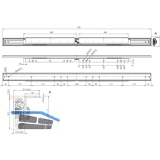 Ausziehtischfhrung BASIC SYNCHRON,ohne Bremse,Auszugslnge 1064 mm,verzinkt