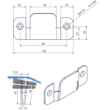 SECOTEC Mbelverbinder 105X12X48 mm verzinkt SB-1 PE