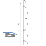 MARCHESI Stangengriff MT 1760/25 - 1760mm, LA. 520/520/520mm, M8, Edst.matt