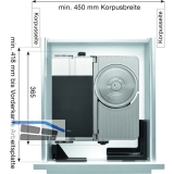 Metall-Einbau-Allesschneider AES 62 SL, silbermetallic, links