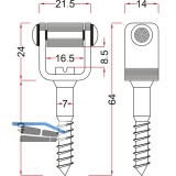 Rollkloben 40 mm, Stahl verzinkt