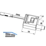 Schaltermodul LD 8010A alufarbig inkl. Anschlussleitung mit Ministecker.