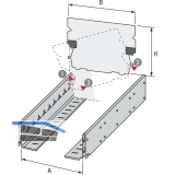 HETTICH SYSTEMA TOP 2000 Schwenksttze, Format A5 quer, Stahl Alu-Finish