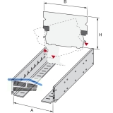 HETTICH SYSTEMA TOP 2000 Schwenksttze, Format A5 quer, Stahl schwarz