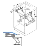 Parallel-Schwenkmechanik VA 362 PL, Stahl wei lackiert