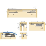 HETTICH SLIDE LINE 55 - LaufteiL - zum Anschrauben, 15 Kg, KS braun