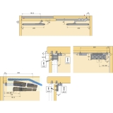 HETTICH SLIDE LINE 56 - Beschlgegrt., TK 40 Kg, 2 trig