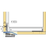 HETTICH ET 582 Spezialscharnier f. Khlschrankumb., W 95, FE /Zinkdruckg.vern.