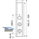 Power-Eck 2 230 V, 2 Schukosteckdosen, Anschlusskabel 2000 mm mit Schukostecker