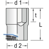 GEDORE Steckschlssel-Einsatz 19 DIN3124 1/2\vierkant 15.0 mm sechskant