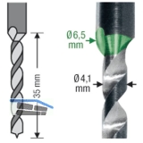 SPAX Stufenbohrer mit 2 Bohrstufen 4,1 und 6,5 mm