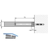 Tablartrger Nova 3, Tablarstrke 24 mm, Bohrtiefe 116 mm, verzinkt