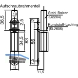 Trband Rahmenteil 10.407, Stahl verzinkt