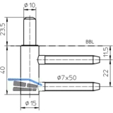 Trband-Rahmenteil Variant V 3400 WF f. geflzte Tren, Band  15 mm, verzinkt