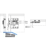 CAMAR Unterschrankaufhnger 807, rechts, Tragkraft 120KG, Stahl verzinkt