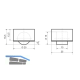 Roller-Mini BSR soft ohne Bund, Rollen  15 mm, Bohr  25 mm, Kunststoff schwarz