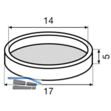 QuickClick Einsatz HYPER zum Aufdrcken  17 mm, Kunststoff grau