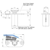 Schaltschloss 4685, Stulp 24 x 54 mm rund, Stahl verzinkt