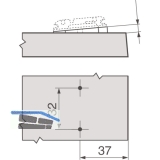 BLUM Winkelkeil, kreuzform, -5 Schraubversion, Distanzstrke: 6 mm