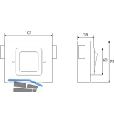 Zentralschalter KML-E 230 V, max. 3500 Watt, 160x93x38 mm