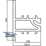 Wall Sys Zwischenprofil zum Einlassen, Lnge 3000 mm, Aluminium natur eloxiert