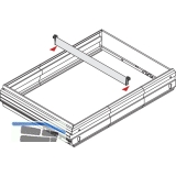 HETTICH SYSTEMA TOP 2000 Zwischensteg, Stahl/Kunststoff vernickelt, Alu-Finish