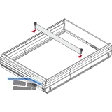 HETTICH SYSTEMA TOP 2000 Zwischensteg, Einbaubreite 392 mm, Alu-Finish