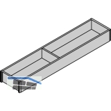 BLUM AMBIA-LINE Schubkastenrahmen schmal, NL450mm, B100mm, Bardolino Eiche