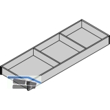 BLUM AMBIA-LINE Schubkastenrahmen breit, NL600mm, B200mm, Bardolino Eiche