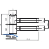 SECOTEC Einbohrband zweiteilig Anuba 9 mm verzinkt SB-2