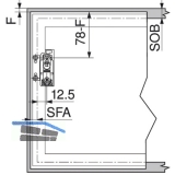 BLUM AVENTOS Frontbefestigung-Set Alurahmen schmal, Stahl vernickelt, 20K4A00A02