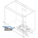 BLUM SERVO-DRIVE Netzgerthalterung Bodenmontage,Lnge 271,6,KS staubgrau