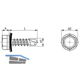 DIN7504K 6.3X 25/16mm Bi-Metall A2 fr Blechstrke bis 2 mm