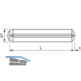 DIN1473 8x 25 Edelstahl A1 1.4305 Zylinderkerbstift