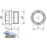 DIN 910 G 3/4\ Edelstahl A4 Verschlussschraube mit Rohrgewinde