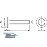 ECO-FIX 4.8 M 6x 16 verzinkt Sechskantschraube mit Flansch fr den Apparatebau