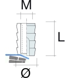 Einschlagmuffe M6; 10,6 x 11 mm; Kunststoff