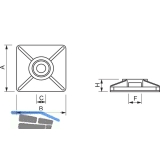 Klebesockel fr Kabelbinder 4.8 mm mit Sonderkleber aus Acrylat