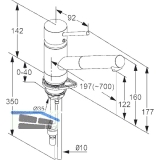 SOLIDO Kchenarmatur Scope mit ausziehbarem Auslauf druckfest, Chrom