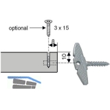 Lamifix LF-Holzschraube, LF20-W, L 45, B 12, H 4, Gre 5x38, Bohr 4