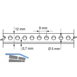 Lochband 12mm verzinkt 10 Meter auf einer Rolle in Plastikbox