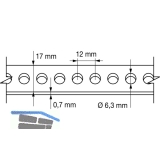 Lochband 17mm verzinkt 10 Meter auf einer Rolle in Plastikbox