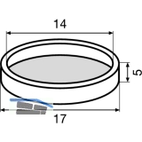 QuickClick Einsatz STOPP zum Aufdrcken  17 mm, Kunststoff natur