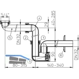 SOLIDO 5/4" x 32 mm Raumspar-Mbelsiphon