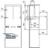 Kleiderlift Super, Korpusinnenma 800-1100, Tragkr. 12.5KG, KS/FE, grau