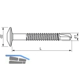 SFS-SPC4/53 Kopplungsschraube 5.5x 65 PH 2 Stahl silber mit Bohrspitze