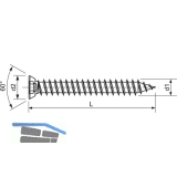 SPAX-RA Rahmenanker 7.5x 40 Senkkopf Torx30 verzinkt fr dbellose Verschraubung